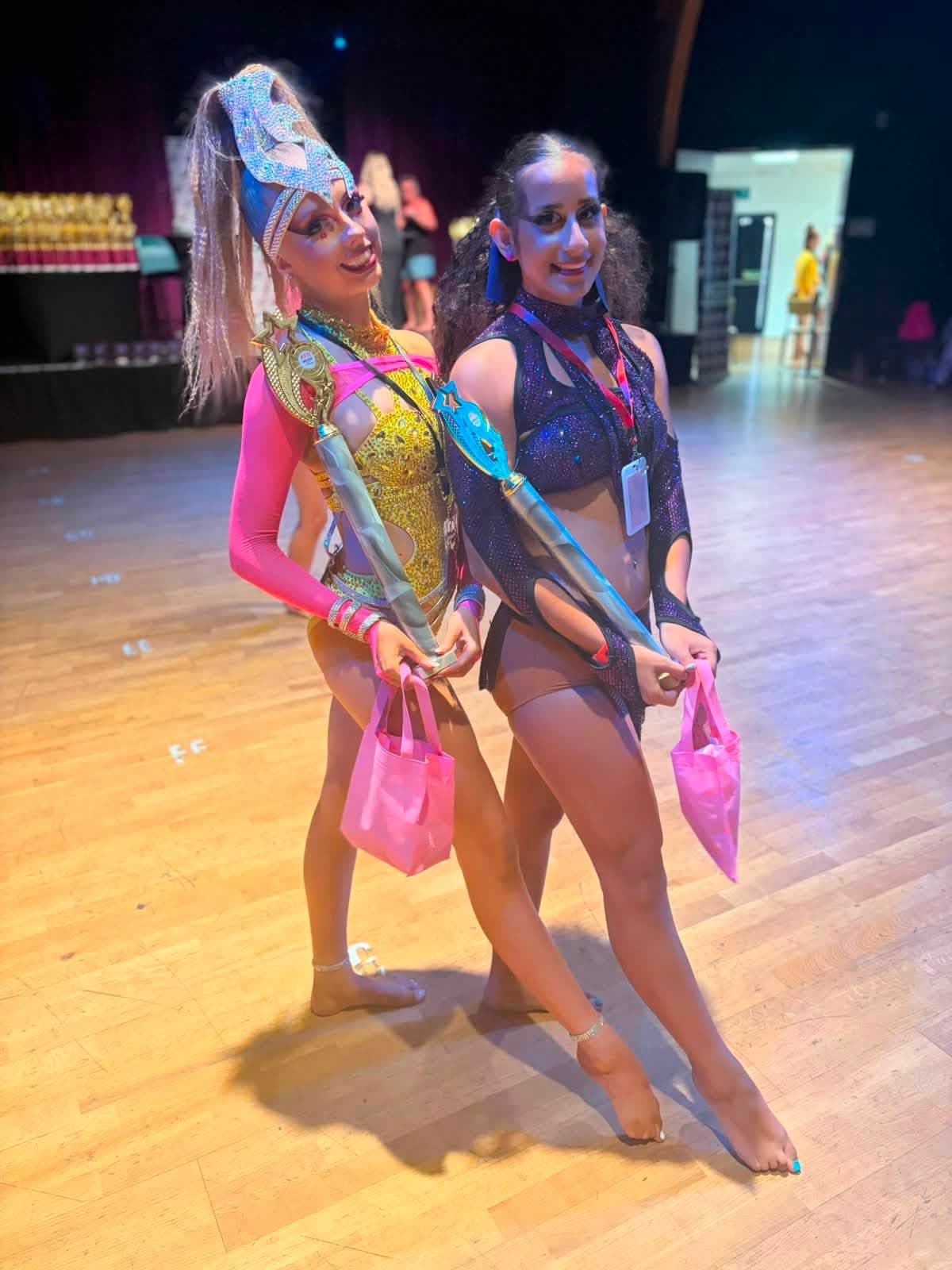 Duo with trophies